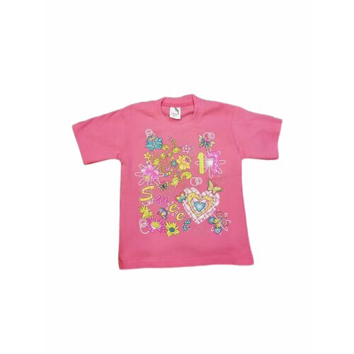футболка kids-sale для девочки, розовая