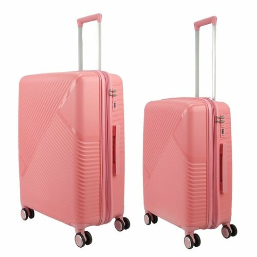 женский чемодан ambassador, розовый