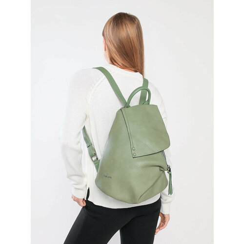 женский кожаные рюкзак valle mitto, зеленый