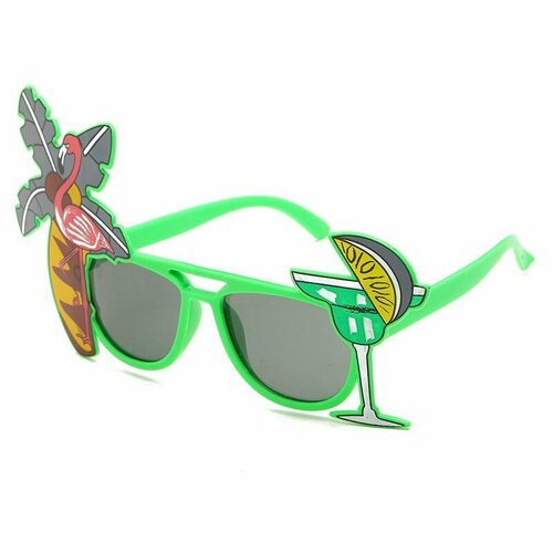 солнцезащитные очки веселуха, зеленые
