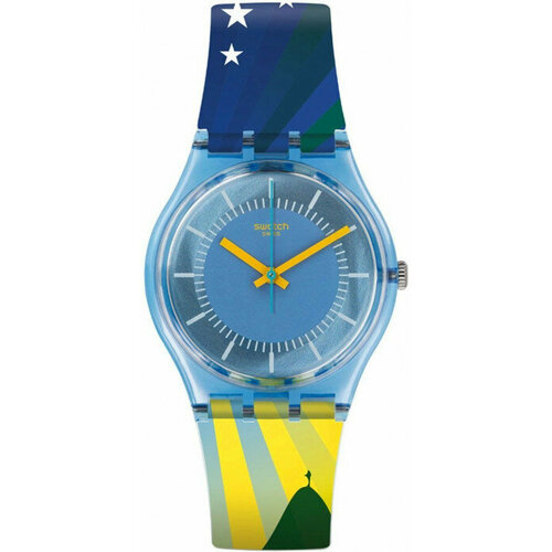 мужские часы swatch, синие