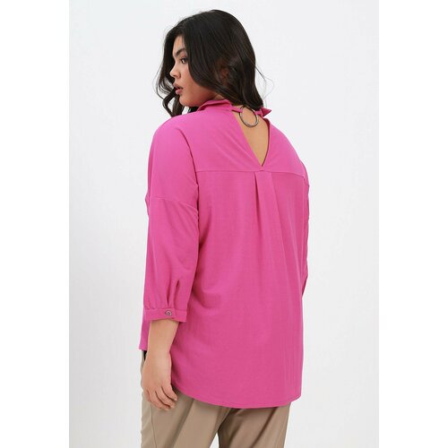 женская блузка с v-образным вырезом la via estelar, розовая