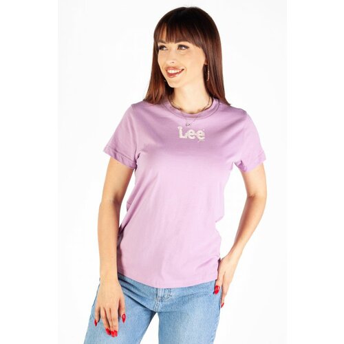 женская футболка lee, фиолетовая