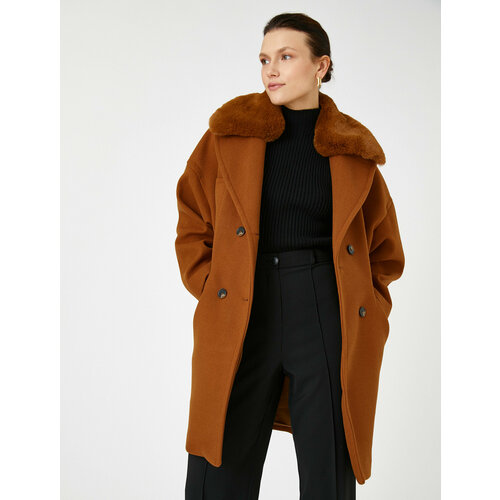 мужское пальто koton, коричневое