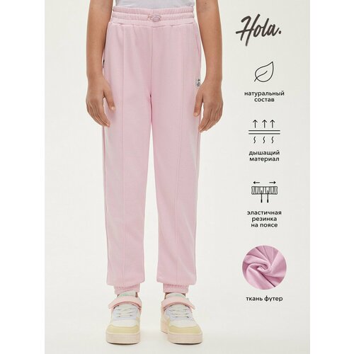 повседневные брюки hola для девочки, розовые