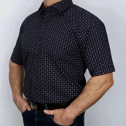 мужская рубашка с коротким рукавом bossado, черная