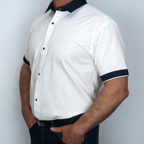 мужская рубашка с коротким рукавом zafer, белая