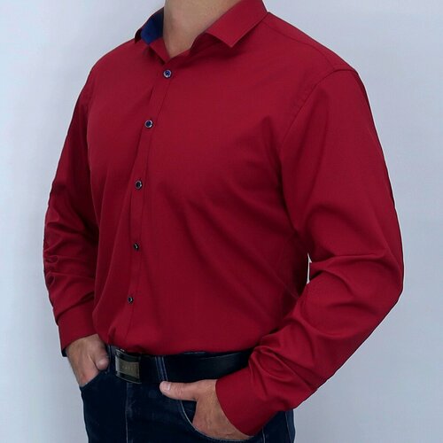 мужская рубашка с длинным рукавом sorento, красная