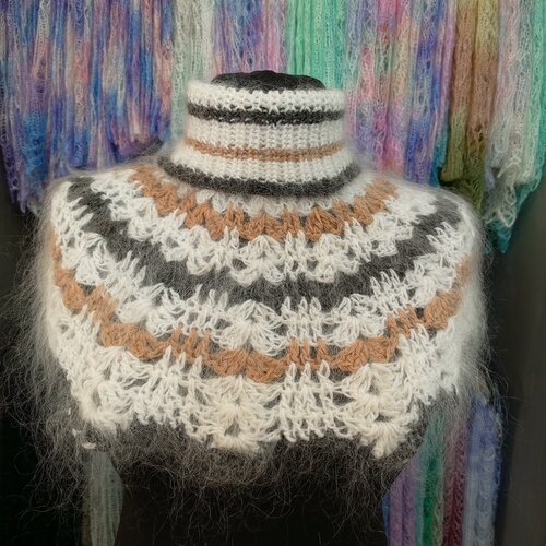 женский вязаные шарф орчанка, белый