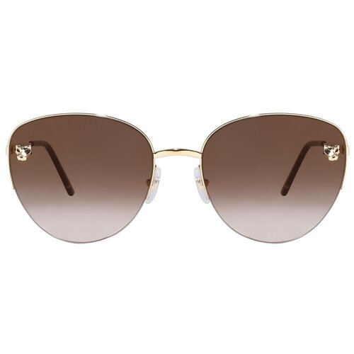 женские солнцезащитные очки cartier, коричневые