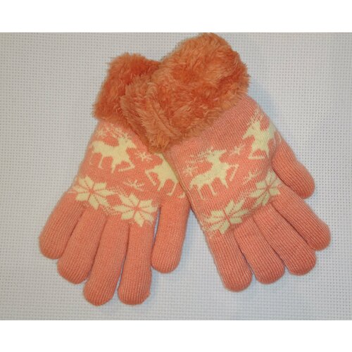 перчатки мария для девочки, оранжевые