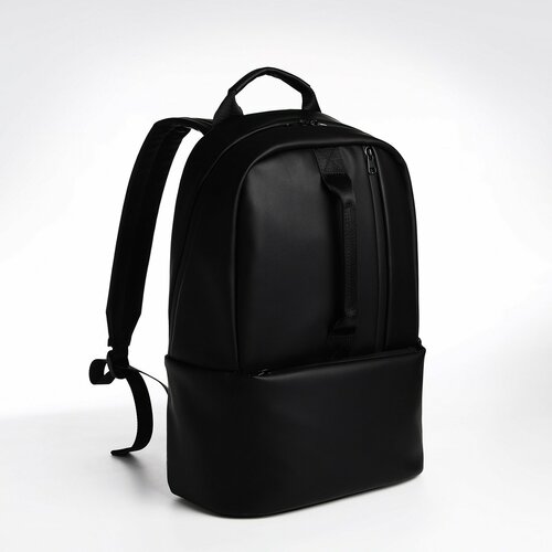мужская кожаные сумка теропром, черная