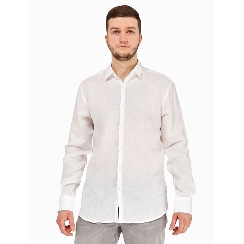 мужская рубашка с длинным рукавом karl lagerfeld, белая
