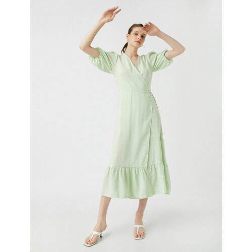 женское джинсовые платье koton, зеленое