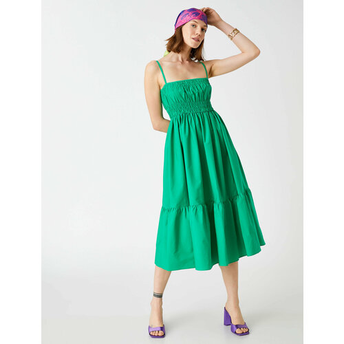 женское джинсовые платье koton, зеленое