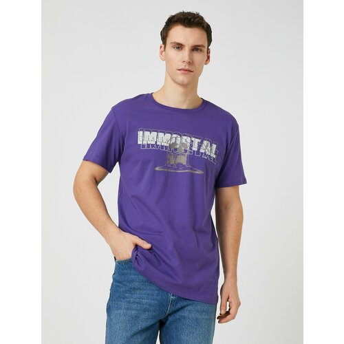 мужская футболка koton, фиолетовая