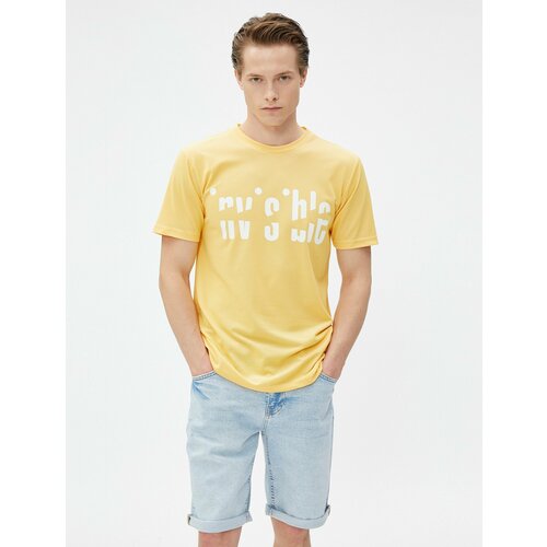 мужская футболка koton, желтая