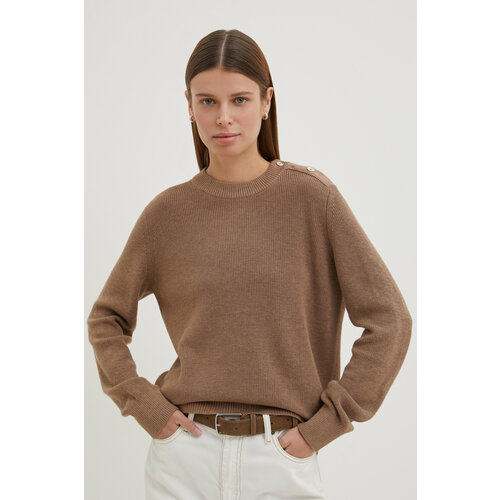 женский свитер finn flare, коричневый