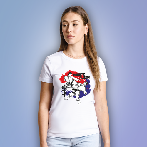 женская футболка с принтом aika "яркость и стиль в спорте", белая