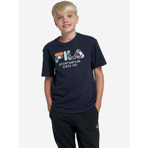спортивные футболка fila для мальчика, синяя