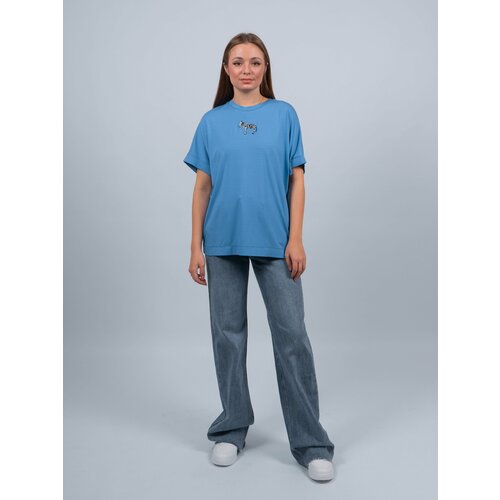 женская футболка с коротким рукавом 365 clothes, голубая