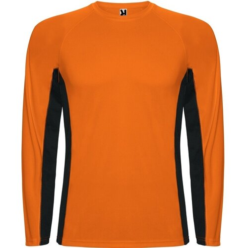 мужская футболка с длинным рукавом roly, оранжевая