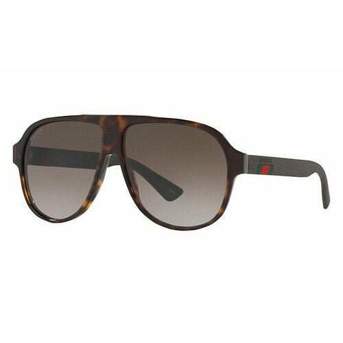 мужские авиаторы солнцезащитные очки gucci, коричневые