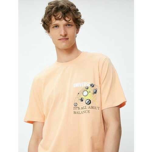 мужская футболка koton, оранжевая