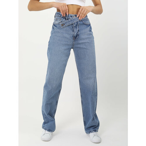 женские джинсы клеш jean shop, синие