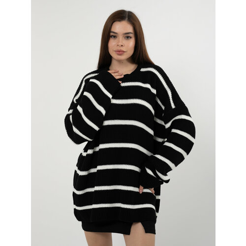 женский свитер удлиненные rey, черный