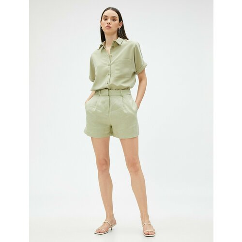 женская рубашка koton, зеленая