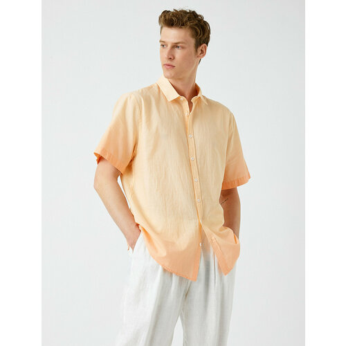 мужская рубашка koton, оранжевая