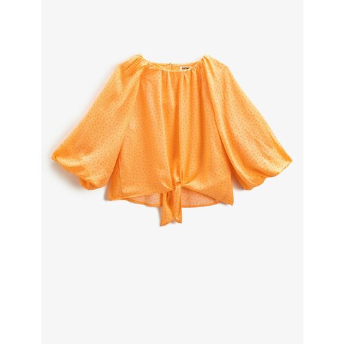 блузка koton для девочки, оранжевая