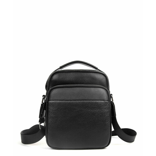 мужская кожаные сумка mironpan, черная