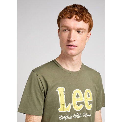 мужская футболка lee, зеленая