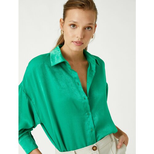 женская рубашка koton, зеленая