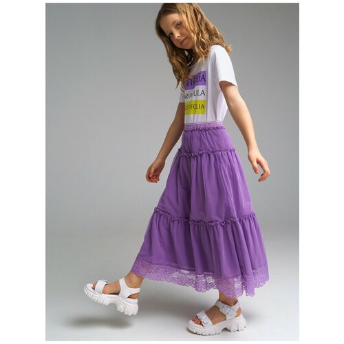 юбка макси playtoday для девочки, фиолетовая