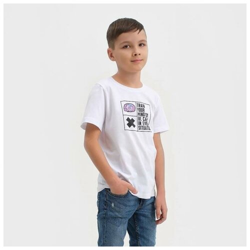 футболка promarket для мальчика, белая