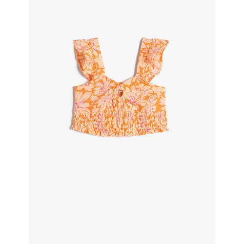 блузка koton для девочки, оранжевая