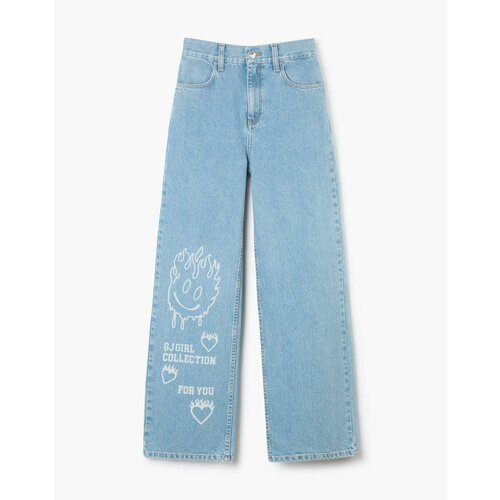 джинсы gloria jeans для девочки, голубые
