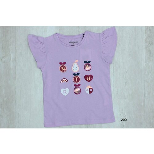 футболка с коротким рукавом divonette для девочки, фиолетовая