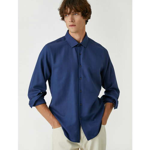 мужская джинсовые рубашка koton, синяя
