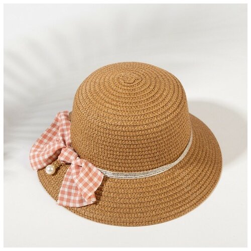 шляпа minaku для девочки, коричневая
