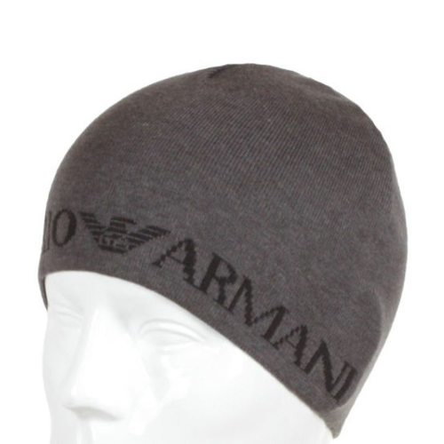 мужская вязаные шапка armani, серая