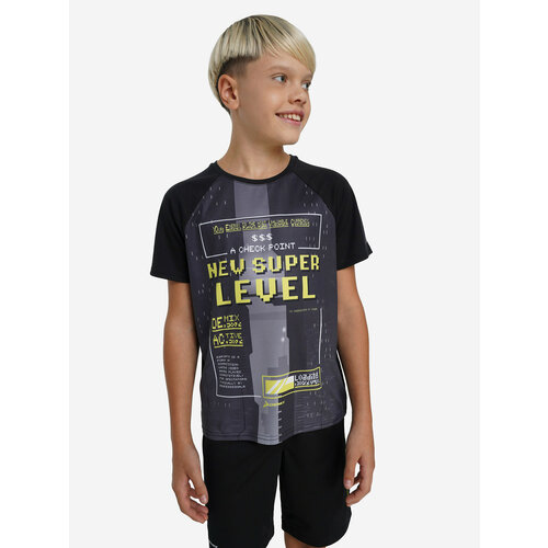 спортивные футболка demix для мальчика, черная