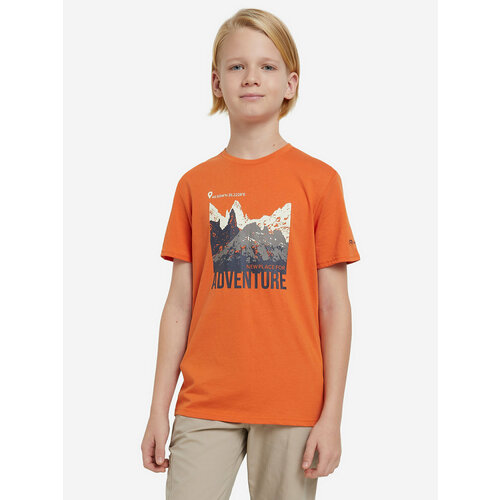 футболка с коротким рукавом outventure для мальчика, оранжевая