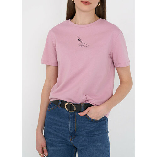 женская футболка с коротким рукавом funday, розовая