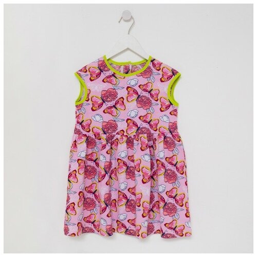 повседневные платье юниор текстиль для девочки, розовое
