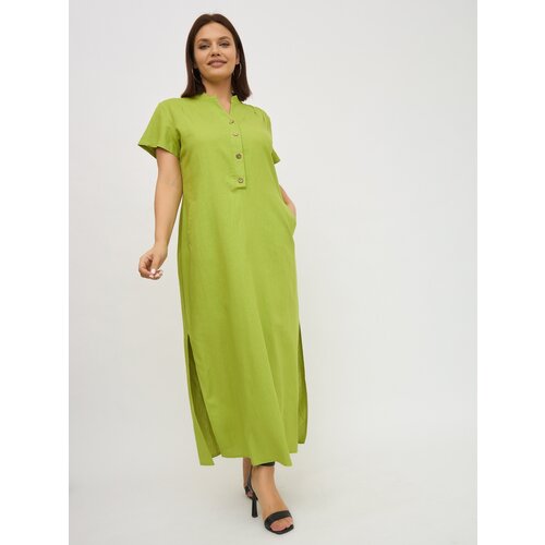 женское платье макси brandstoff, зеленое