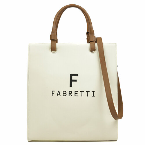 женская кожаные сумка fabretti, бежевая